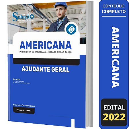 Apostila Concurso Americana SP - Ajudante Geral
