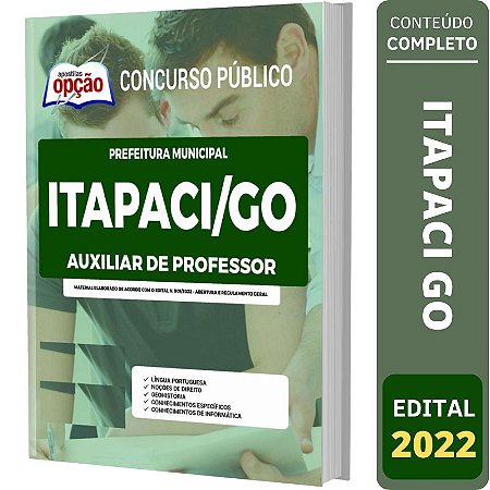 Apostila Itapaci GO - Auxiliar de Professor