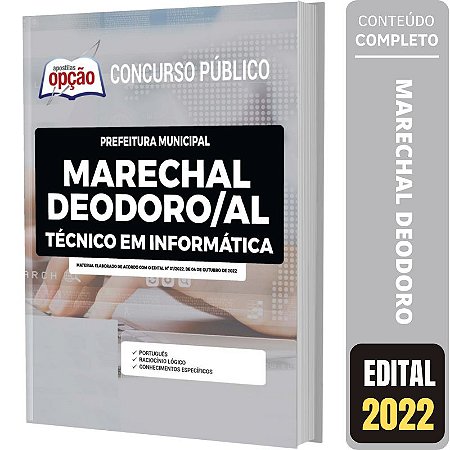 Apostila Concurso Marechal Deodoro AL Técnico em Informática