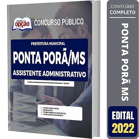 Apostila Ponta Porã MS - Assistente Administrativo