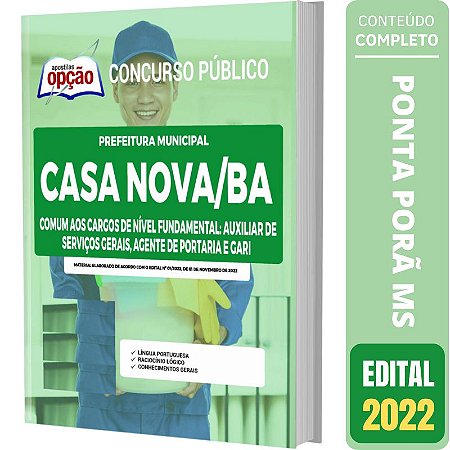 Apostila Concurso Casa Nova BA - Cargos de Nível Fundamental
