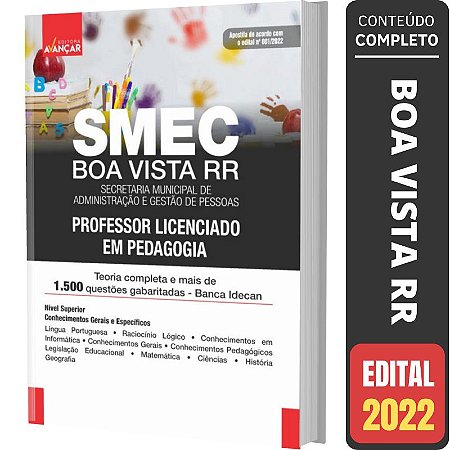 Apostila Boa Vista Rr - Professor Licenciado Em Pedagogia