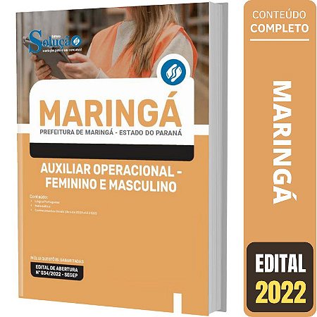 Apostila Maringá PR - Auxiliar Operacional - Masculino