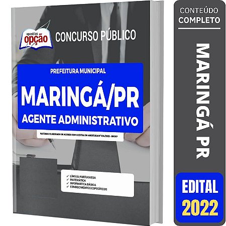 Apostila Prefeitura Maringá PR - Agente Administrativo