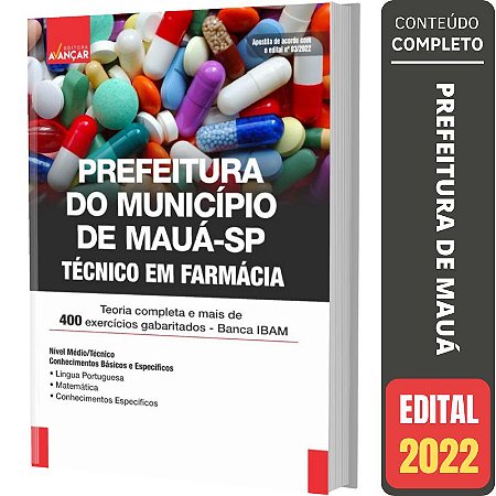 Apostila Município De Mauá Sp - Técnico Em Farmácia