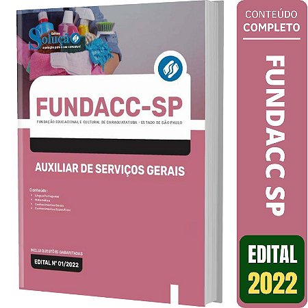 Apostila Concurso FUNDACC SP - Auxiliar de Serviços Gerais