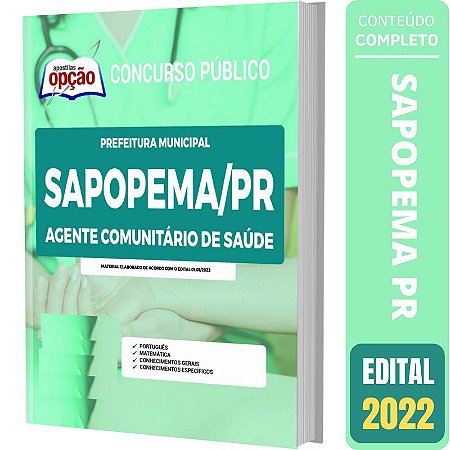 Apostila Sapopema PR - Agente Comunitário de Saúde