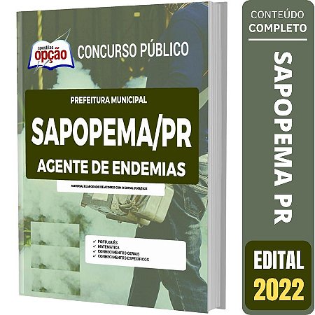 Apostila Prefeitura Sapopema PR - Agente de Endemias