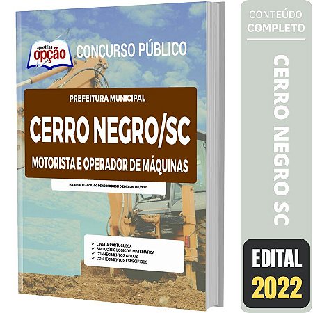 Apostila Cerro Negro SC - Motorista e Operador de Máquinas