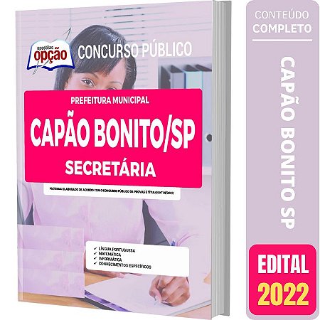 Apostila Prefeitura Capão Bonito SP - Secretária