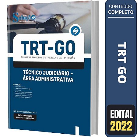 Apostila TRT GO - Técnico Judiciário Área Administrativa