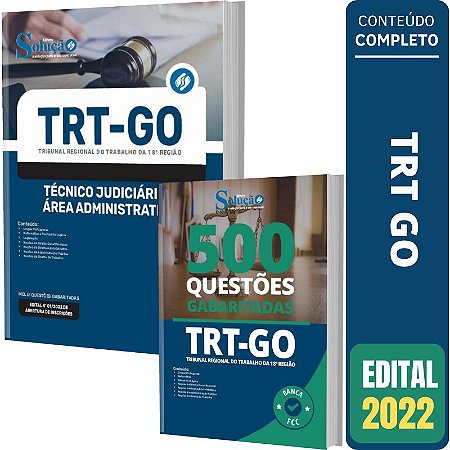Kit Apostila TRT GO - Técnico Área Administrativa + Testes
