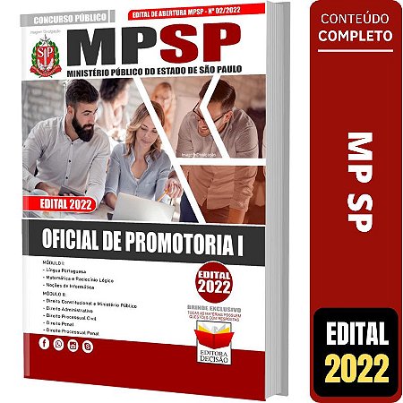 Apostila Concurso MP SP - Oficial de Promotoria 1 - Solução Cursos