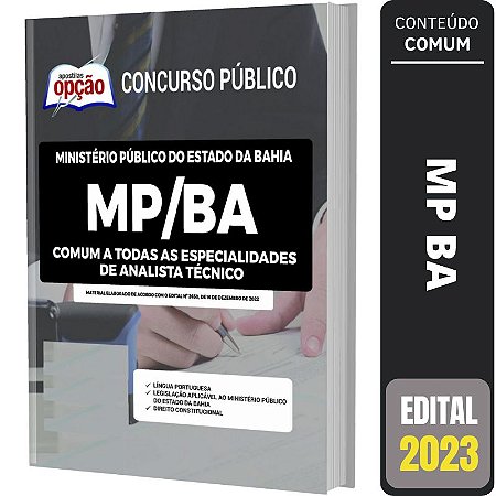 Apostila Concurso MP BA - Comum Analista Técnico