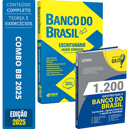 Kit Apostila Banco Do Brasil 2025 - Escriturário - Agente Comercial