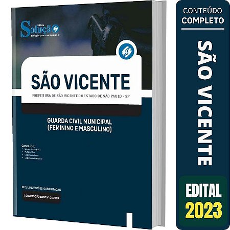 Apostila Prefeitura São Vicente SP - Guarda Civil Municipal