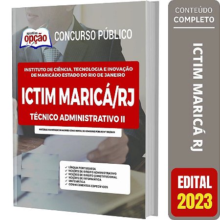 Apostila ICTIM Maricá-RJ - Técnico Administrativo 2