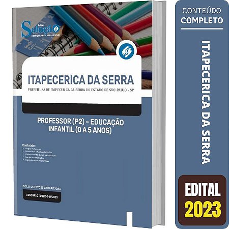 Apostila Itapecerica da Serra SP - Professor (P2) - Infantil