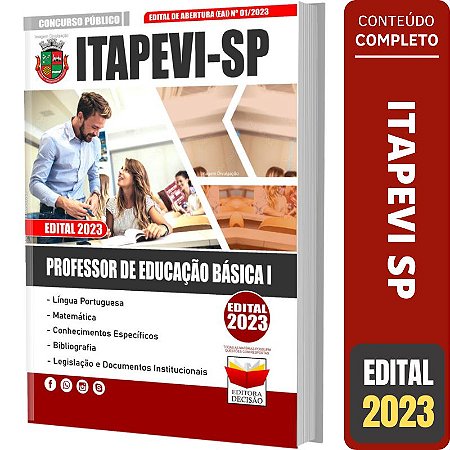 Apostila Itapevi Sp - Professor De Educação Básica 1