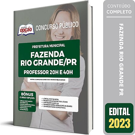 Apostila Fazenda Rio Grande PR Professor 20h e 40h