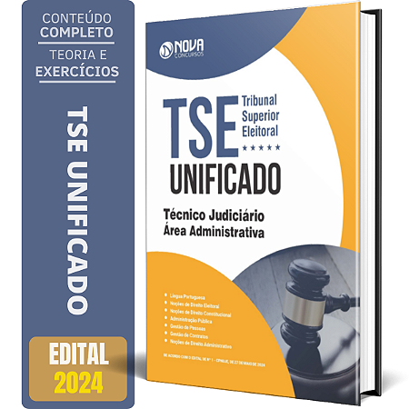 Apostila TSE UNIFICADO 2024 - Técnico Judiciário - Área Administrativa