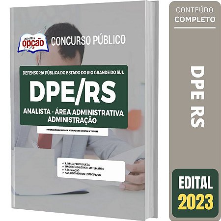 Apostila Concurso DPE RS - Analista - Administração