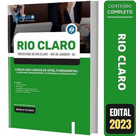 Apostila Prefeotira Rio Claro RJ - Cargos Nível Fundamental