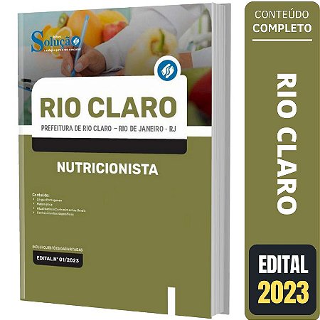 Apostila Prefeitura de Rio Claro RJ - Nutricionista