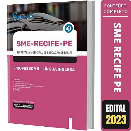 Apostila SME Recife PE - Professor 2 - Língua Ingles