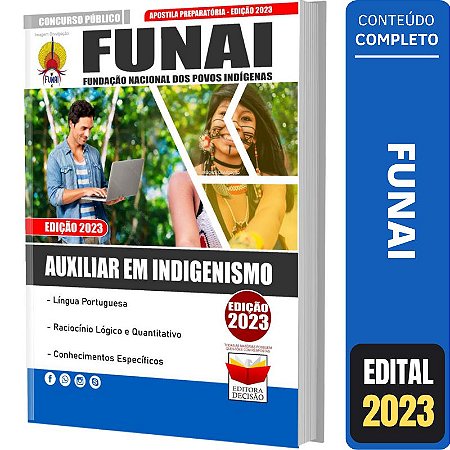 Apostila Concurso FUNAI 2023 - Auxiliar em Indigenismo