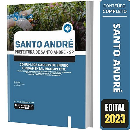 Apostila Santo André SP Cargos Ensino Fundamental Incompleto
