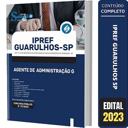 Apostila IPREF Guarulhos SP - Agente de Administração G