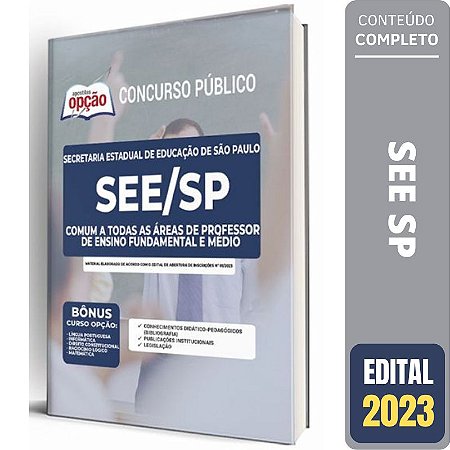 Apostila SEE SP 2023 - Professor - PARTE GERAL - Comum a Todas as Áreas