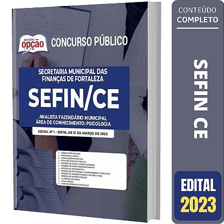 Apostila SEFIN CE - Analista Fazendário - Psicologia