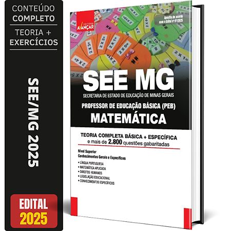 Apostila Concurso SEE MG 2025 - Professor De Matemática