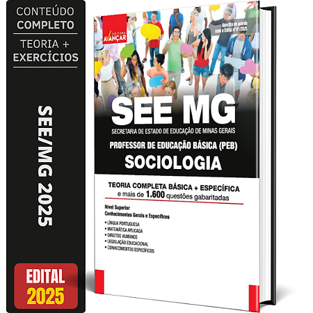 Apostila Concurso SEE MG 2025 - Professor De Sociologia