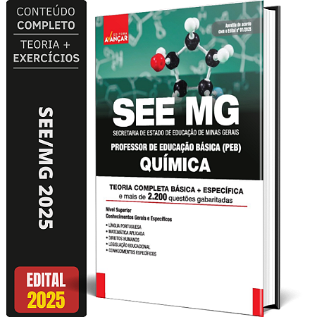 Apostila Concurso SEE MG 2025 - Professor De Química