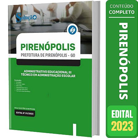 Apostila Pirenópolis GO - Técnico em Administração Escolar
