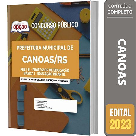 Apostila Prefeitura Canoas RS - PEB I Educação Infantil
