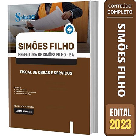 Apostila Simões Filho BA - Fiscal de Obras e Serviços