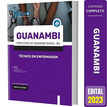 Apostila Prefeitura de Guanambi BA - Técnico em Enfermagem