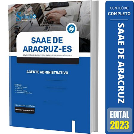 Apostila Concurso SAAE Aracruz ES - Agente Administrativo
