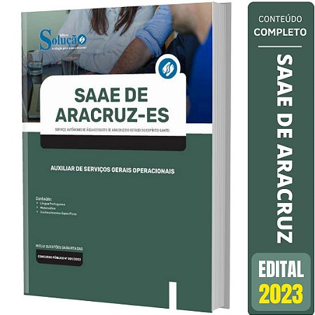 Apostila SAAE Aracruz Auxiliar Serviços Gerais Operacionais