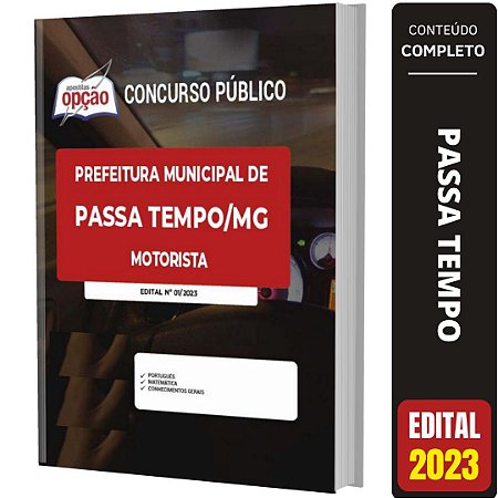 Apostila Prefeitura de Passa Tempo MG - Motorista