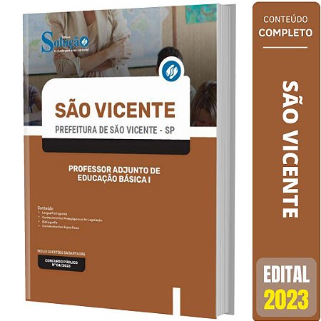 Apostila São Vicente SP - Professor Adjunto Educação Básica