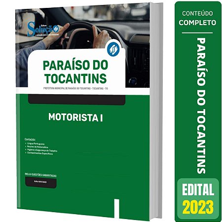 Apostila Paraíso do Tocantins TO - Motorista I