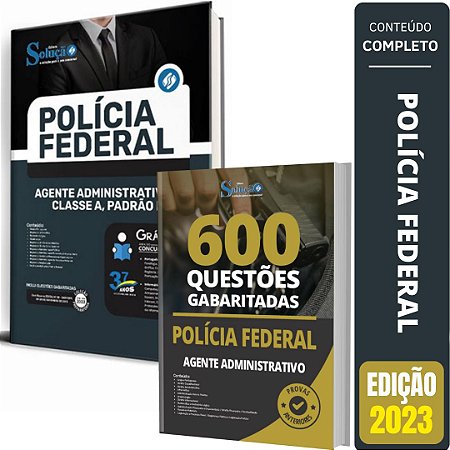 Kit Apostila Polícia Federal Agente Administrativo + Testes