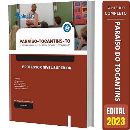 Apostila Paraíso do Tocantins TO - Professor Nível Superior