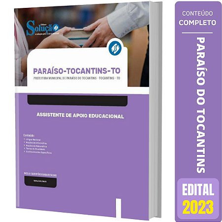 Apostila Paraíso do Tocantins - Assistente Apoio Educacional