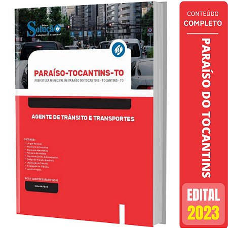 Apostila Concurso Paraíso Do Tocantins - Agente De Trânsito